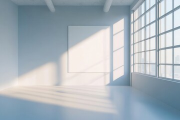 Obraz premium Designing conference spaces with unfilled displays and windows, idea wall element