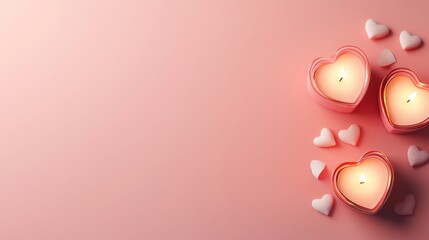 Obraz premium Create a romantic ambiance with heart-shaped candles for special occasions