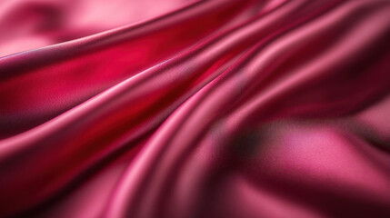 Obraz premium Elegant red fabric draped in smooth folds, showcasing rich texture and luxurious sheen perfect for design and decor.