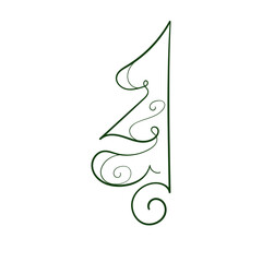 Christmas icons green spirals 3 © VerQueenart