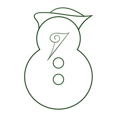 Christmas icon green spirals 2