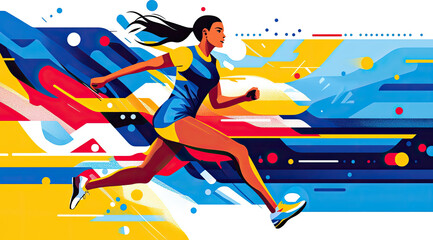 Spirited Young Athlete Training for a Competitive Event