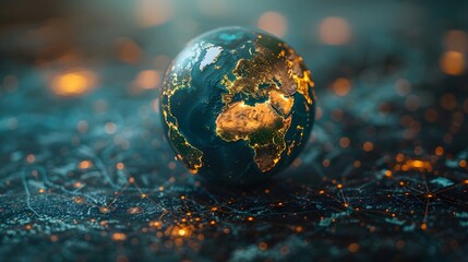 Global trade hub position the business center. AI generated