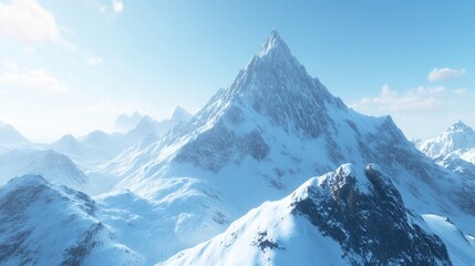 Obraz premium Majestic Snow-Capped Mountain Landscape