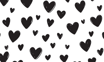 Fototapeta premium seamless pattern with hearts isolated vector illustration 