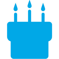 Obraz premium Happy birthday single vector icon