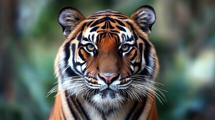 Obraz premium Close-up Portrait of a Majestic Tiger with Striking Eyes