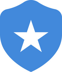 Obraz premium Somalia Flag on Shield Shape