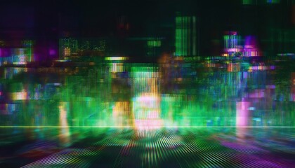 Digital Pixel Noise Glitch Error Video 