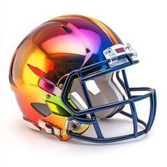 Fototapeta premium Colorful Football Helmet with Abstract Design