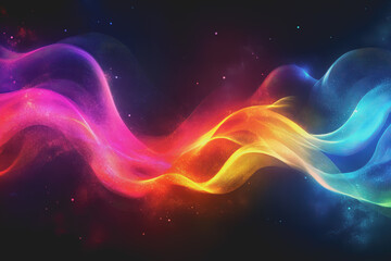 Fototapeta premium Colorful Abstract Neon Waves in Design