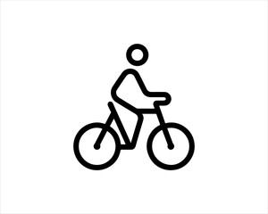Obraz premium silhouette of a person riding a bicycle