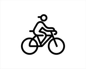 Obraz premium silhouette of a person riding a bike