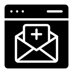 Fototapeta premium email glyph icon