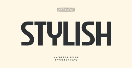 Stylish alphabet, sleek streamlined letters, modern bauhaus font for fashion and beauty branding, stylish editorial headline, minimalist art nouveau logo. Vector typeset