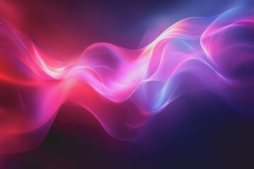 Obraz premium Abstract Glowing Light Waves on Dark Background