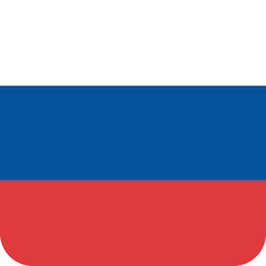 Russia Flag Square Icon