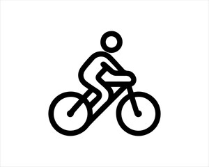 Obraz premium Bicycle Logo Design Icon Symbol Vector Template.