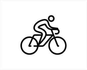 Obraz premium silhouette of a cyclist on a bicycle