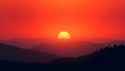 Obraz premium Soft gradient of warm sunset hues offering a tranquil and soothing backdrop
