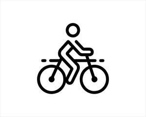 Fototapeta premium Bicycle logo design icon symbol vector illustration