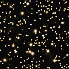 Scattered Sparkles on Black Background with a Subtle, Elegant Glow

