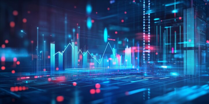 Abstract Blue Financial Chart Wallpaper Ideal for Bank Branches  Adobe Stock Image
