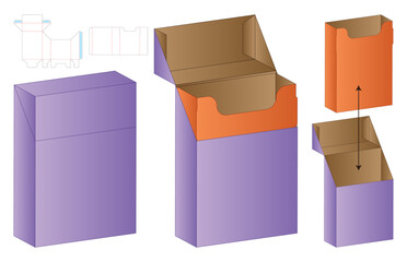 Box packaging die cut template design. 3d mock-up