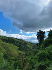 Landscape with mountain and cloud