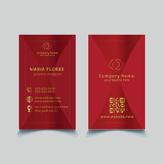 Vertical Luxury Business Card Design Template