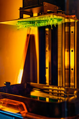 Obraz premium 3d resin printer in interior showroom