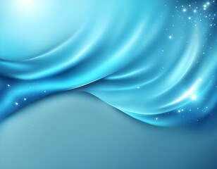 Fototapeta premium Realistic vector blue background. Shiny blue horizontal backdrop Glittering backround.