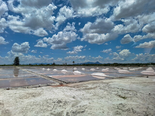 clouds over the saline