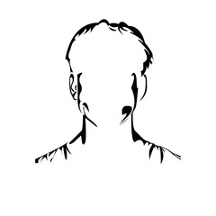 outline of a man on a black and white background, great for advertising