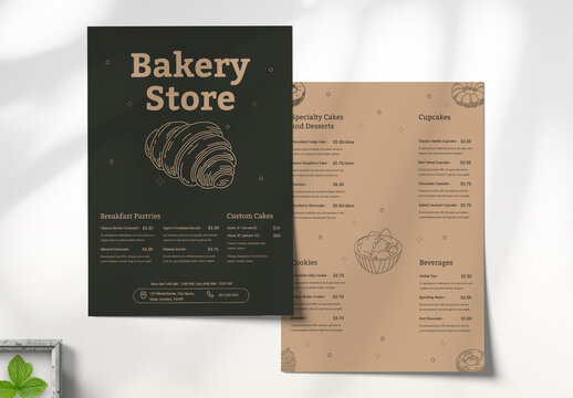 Bakery Menu Template