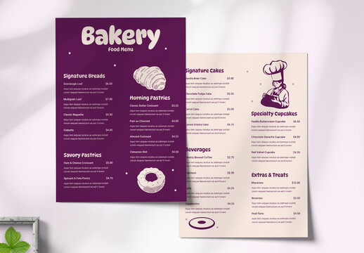 Bakery Menu & Flyer Template