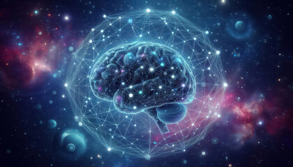 Obraz premium Brain digitla network