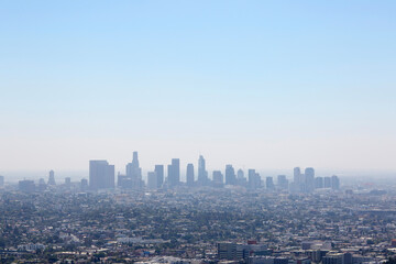 Downtown Los Angeles cityscape from Griffith Observatory