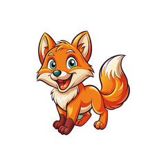 Obraz premium fox cartoon character