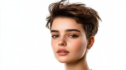 Naklejka premium Young Person Portrait with Natural Beauty