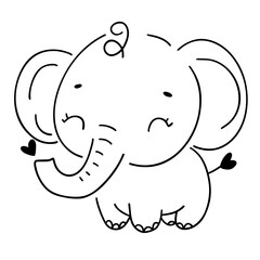 Cute elephant doodle