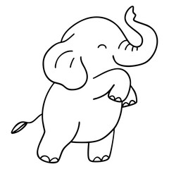 Cute elephant doodle 