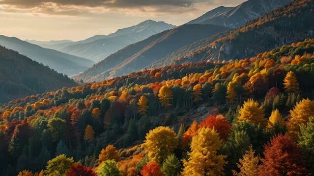 autumn landscape in the mountains