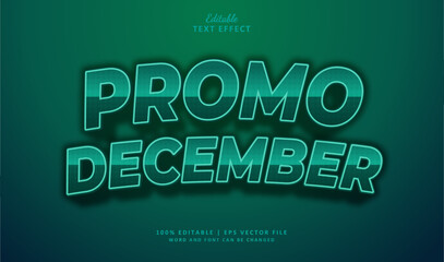 Promo December Editable Text Effect Style 3d Bold Sale