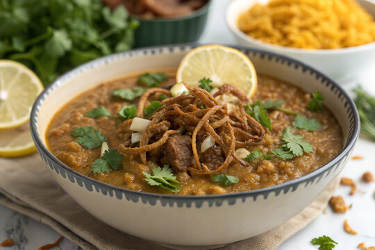 Haleem or Hareesa is a type of stew that is widely consumed in South Asia, the Middle East and Central Asia. 