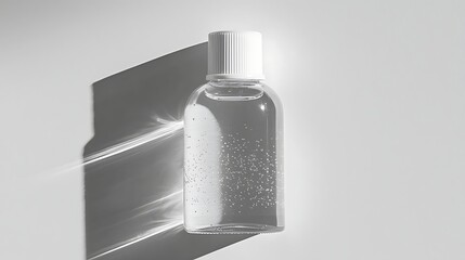 Clear Makeup Remover Bottle with Soft Shadow