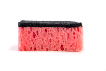 Obraz premium Sponge for dishwashing isolated on white background. Cleaning concept