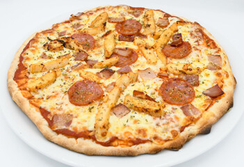 diferentes pizzas italianas con ingredientes frescos