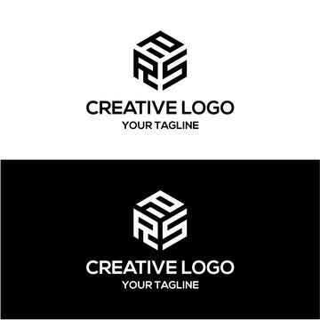 creative letter rps logo design vector	