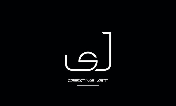 JS, SJ, J, S abstract letters logo monogram